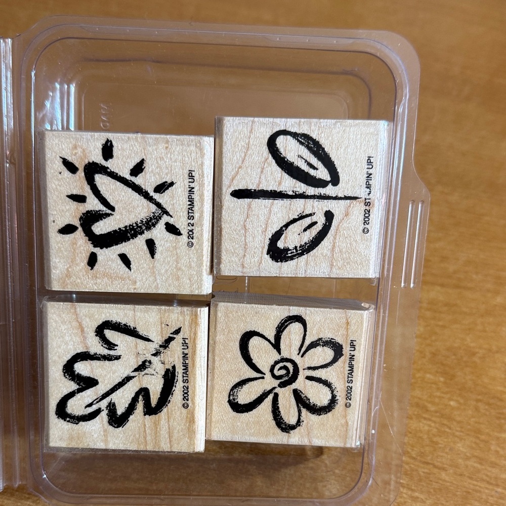 Stampin' Up! Wooden Stamp Set with Black Designs‎